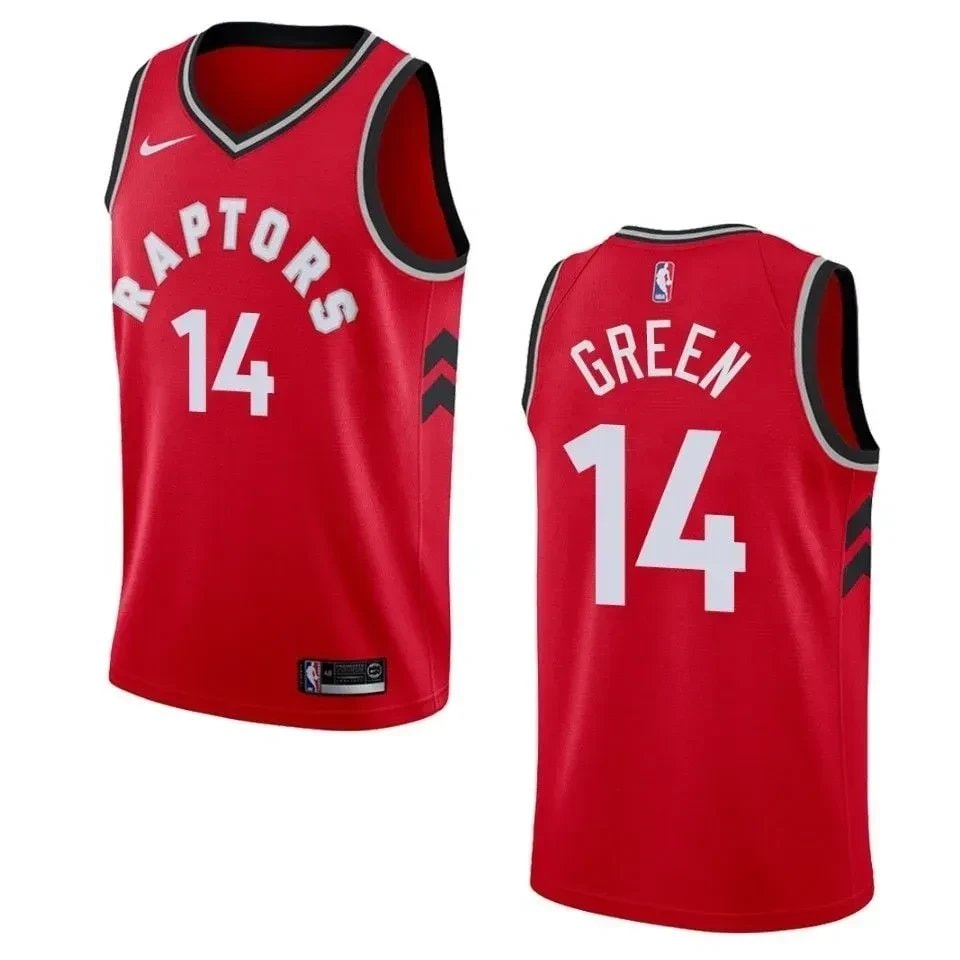 Men's Toronto Raptors Danny Green #14 Icon Swingman Jersey Red Multi Color