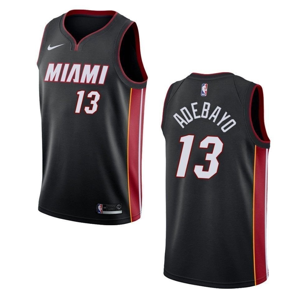 Men's Basketball Team 13 Bam Adebayo Icon Swingman Jersey - Black