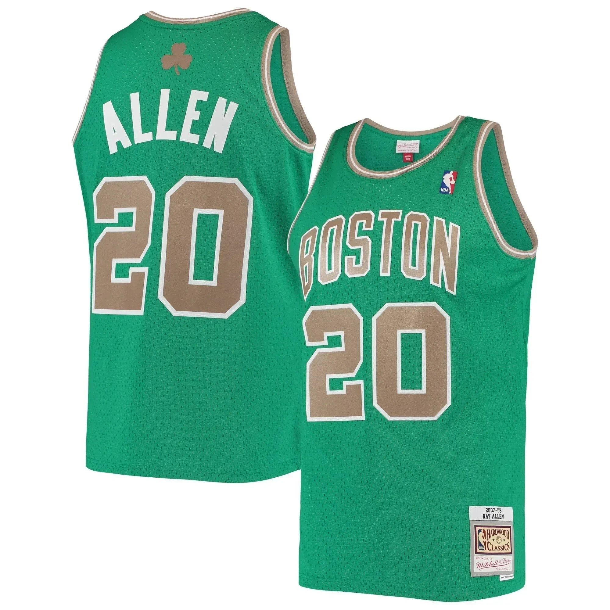 Ray Allen Basketball Team Mitchell Ness Hardwood Classics Swingman Jersey - Kelly Green