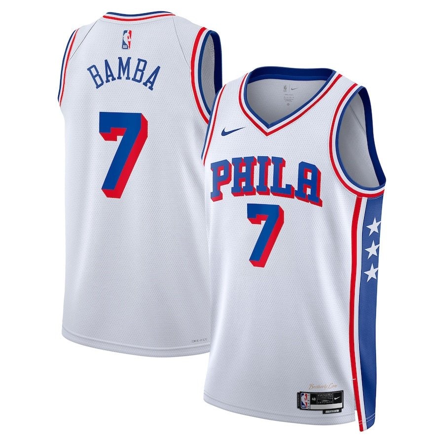 Mo Bamba 7 Philadelphia 76ers 2023/24 Swingman Jersey Association Edition White