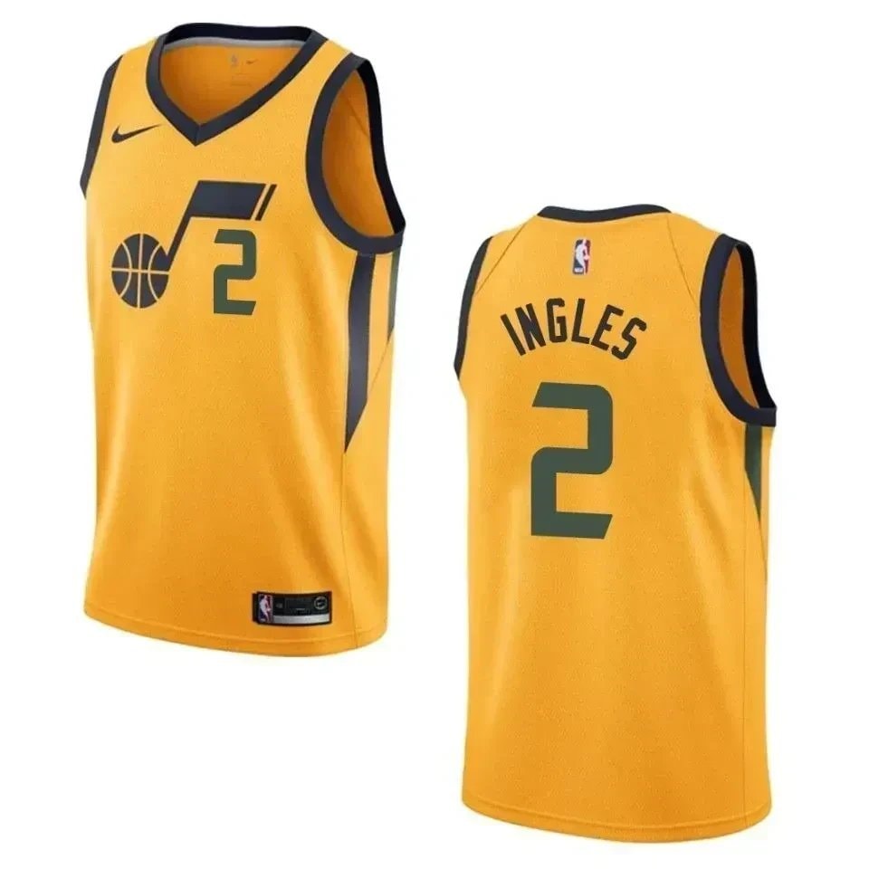 Men's Utah Jazz Joe Ingles Statement Swingman Jersey Yellow Multi Color