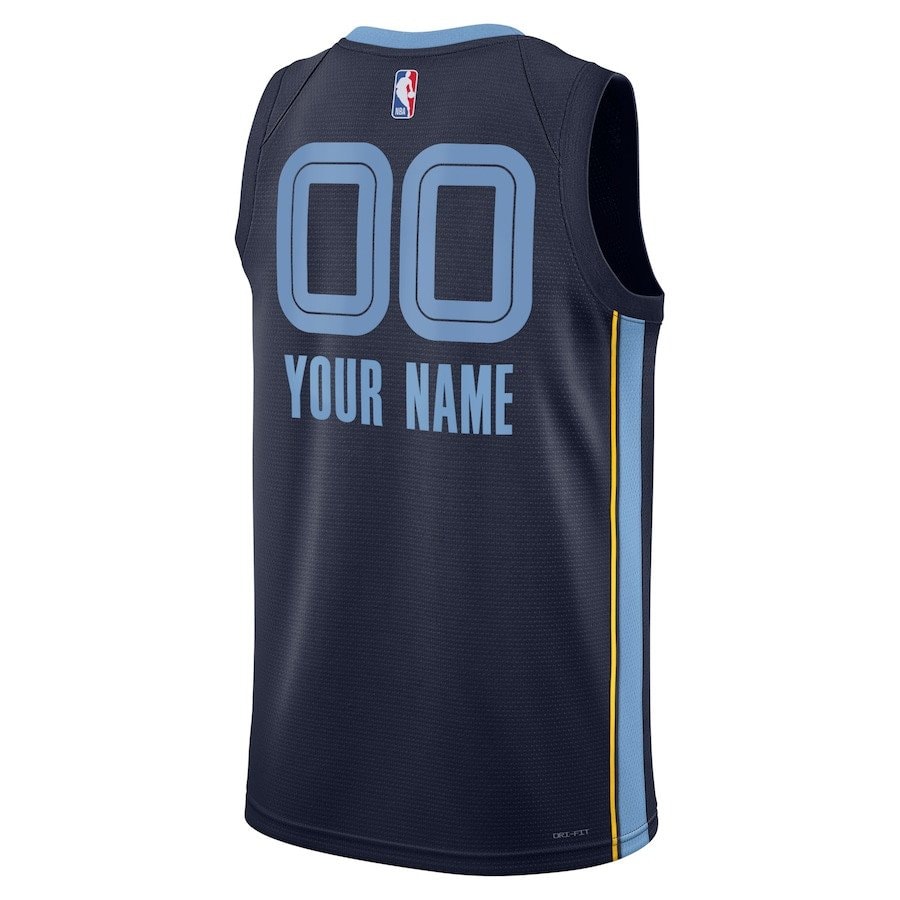Memphis Grizzlies 2023/24 Icon Swingman Custom Men Jersey Navy
