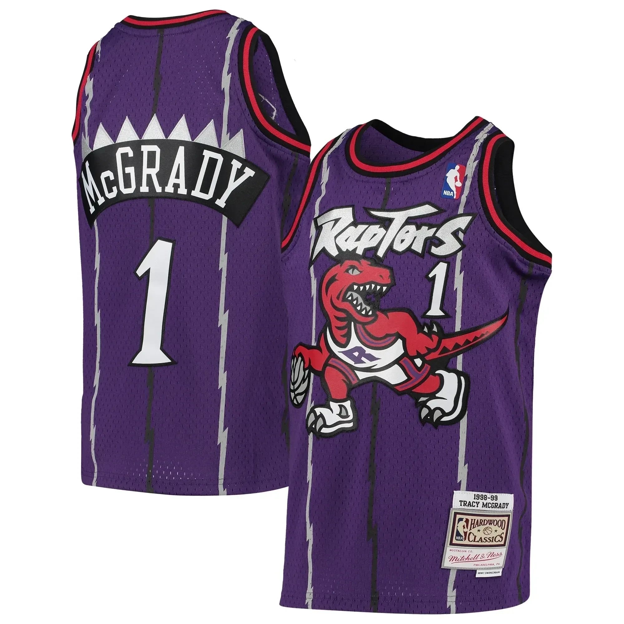 Tracy Mcgrady Basketball Team Mitchell Ness Youth 1998-99 Hardwood Classics Swingman Throwback Jersey - Purple