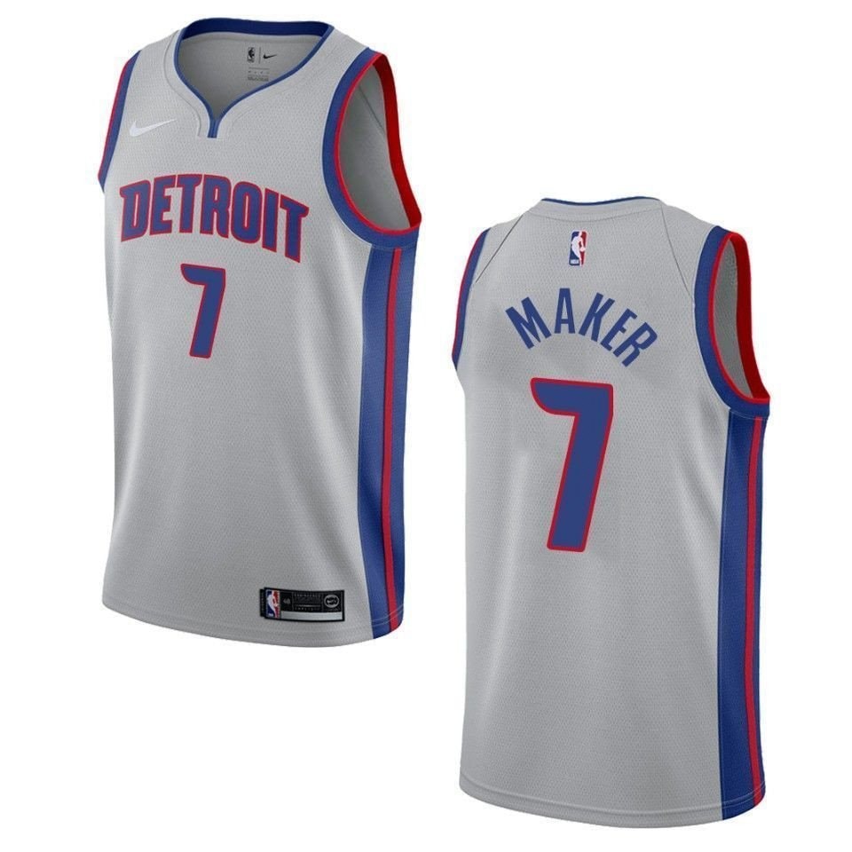 Men's Detroit Pistons Thon Maker #7 Statement Swingman Jersey Gray