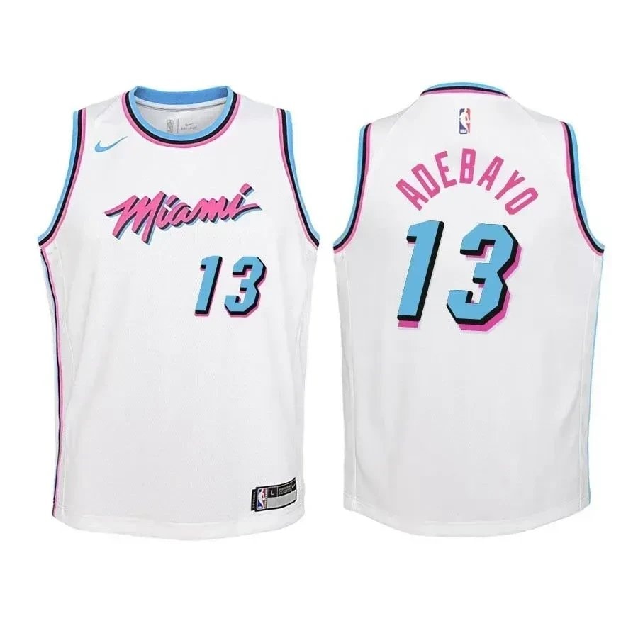 Youth Bam Adebayo 13 City Edition White NBA Jersey - Unisex Basketball Jersey S-3XL