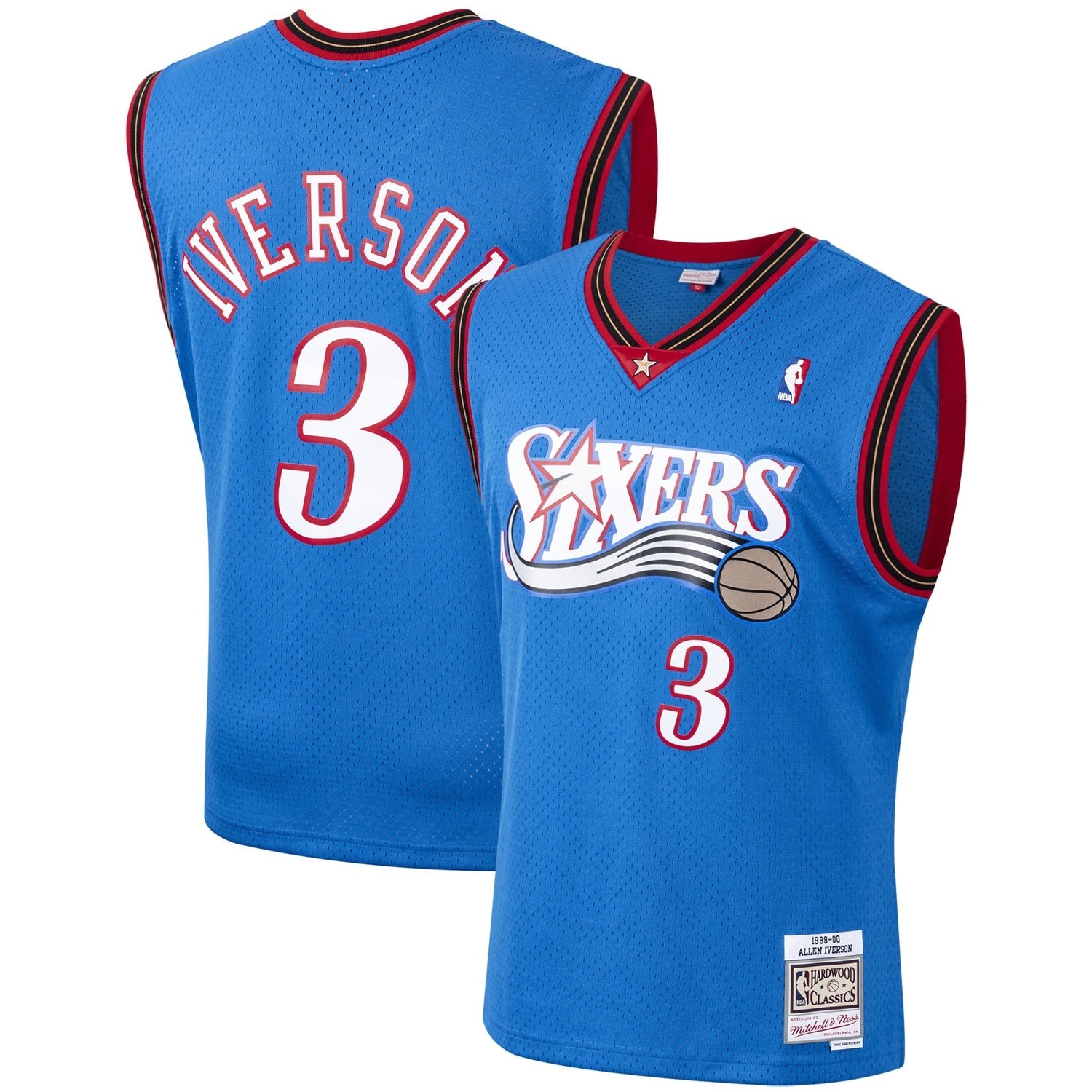 Men's Mitchell & Ness Allen Iverson Royal Philadelphia 76ers 2000-01 Hardwood Classics Swingman Jersey