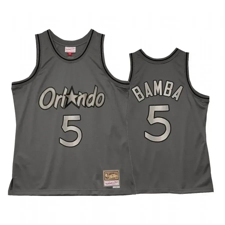 Men's Mohamed Bamba 5 Basketball Team Metal Works Jersey Charcoal