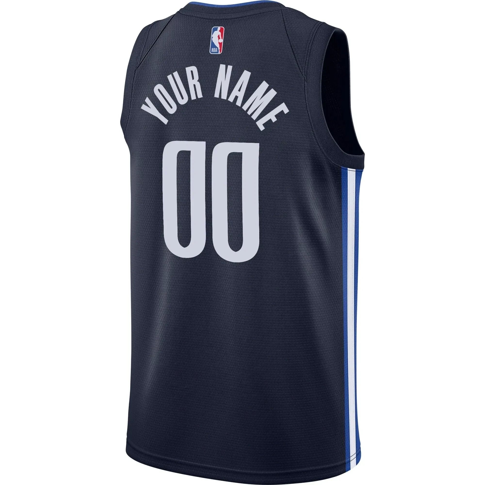 Dallas Mavericks Swingman Custom Jersey Statement Edition Navy Unisex