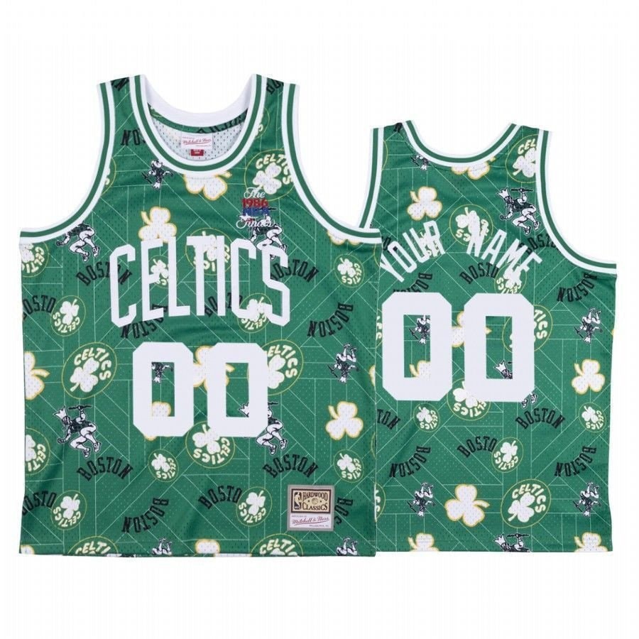Men's Custom Boston Celtics Green Tear Up Pack Jersey S-3XL Multicolor