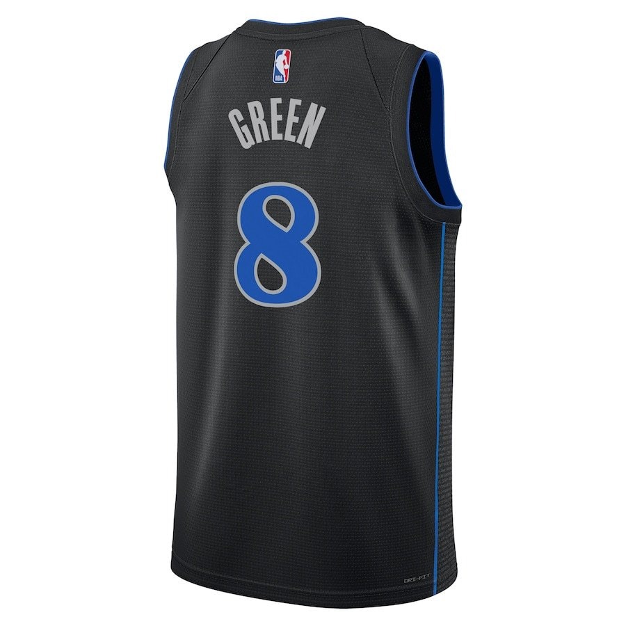 Josh Green 8 Dallas Mavericks 2023/24 City Edition Swingman Jersey Black Multicolor
