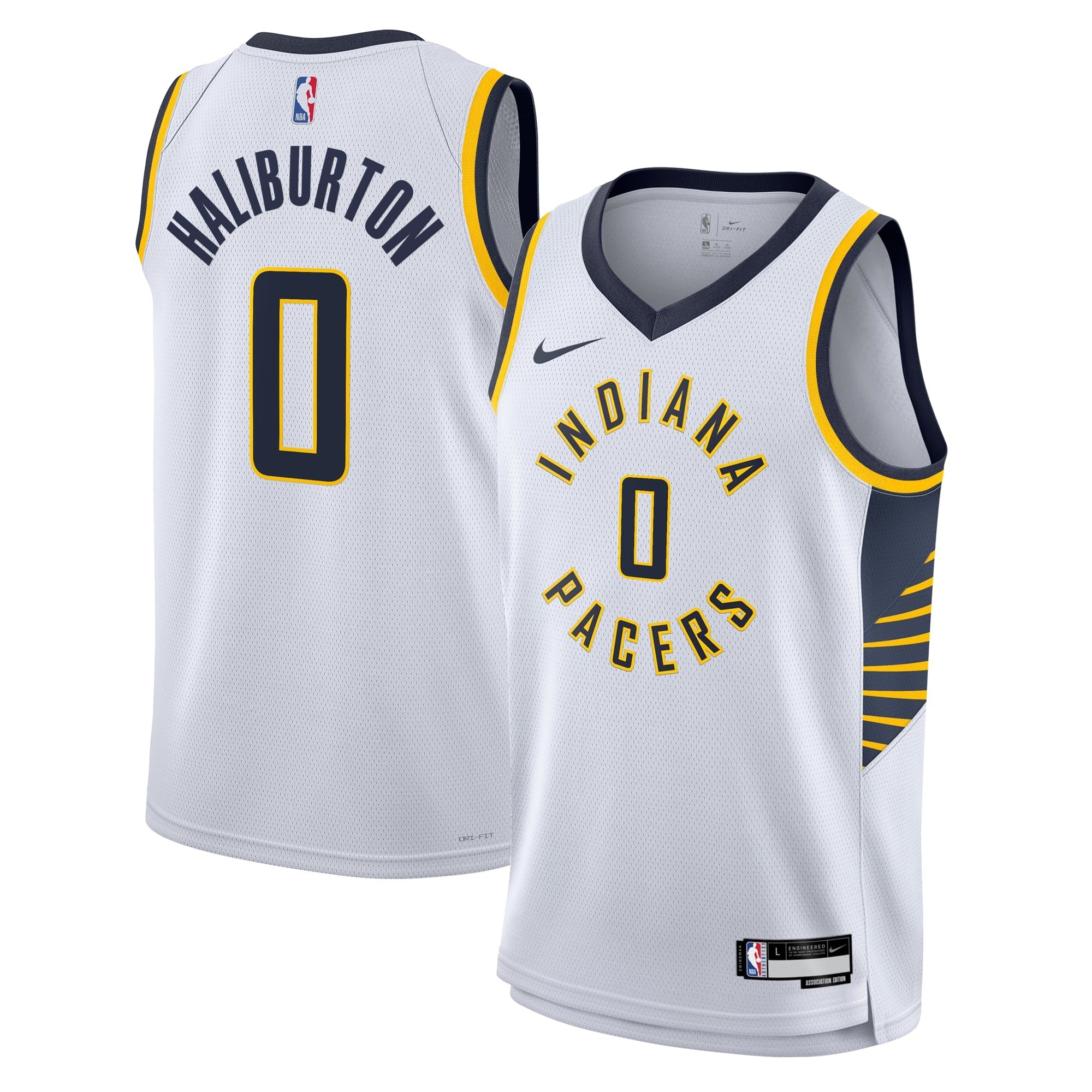 Indiana Pacers Association Edition Swingman Jersey White Tyrese Haliburton Youth