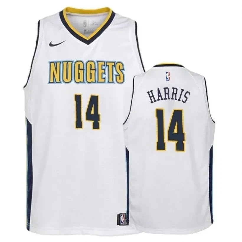 Youth Nuggets Gary Harris 14 Association White Jersey Unisex S-3XL