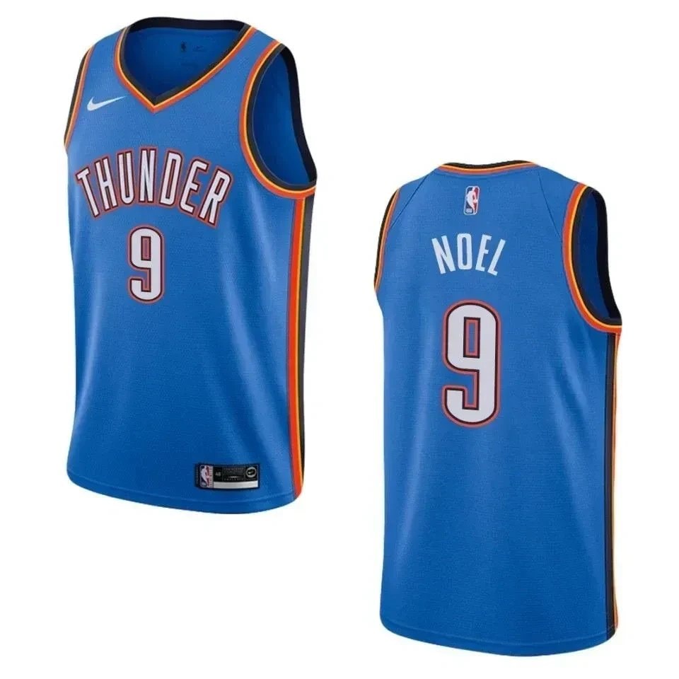 Men's Oklahoma City Thunder Nerlens Noel #9 Icon Swingman Jersey Blue
