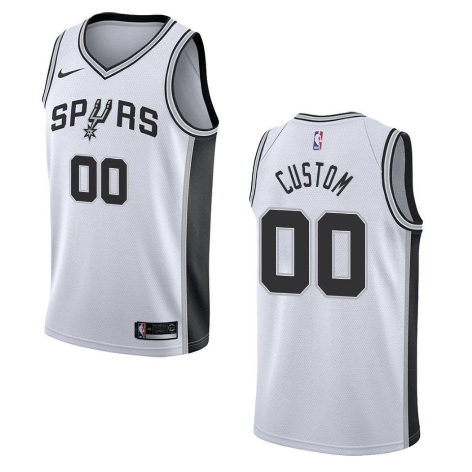 Men's Basketball Team 00 Custom Association Swingman Jersey - White