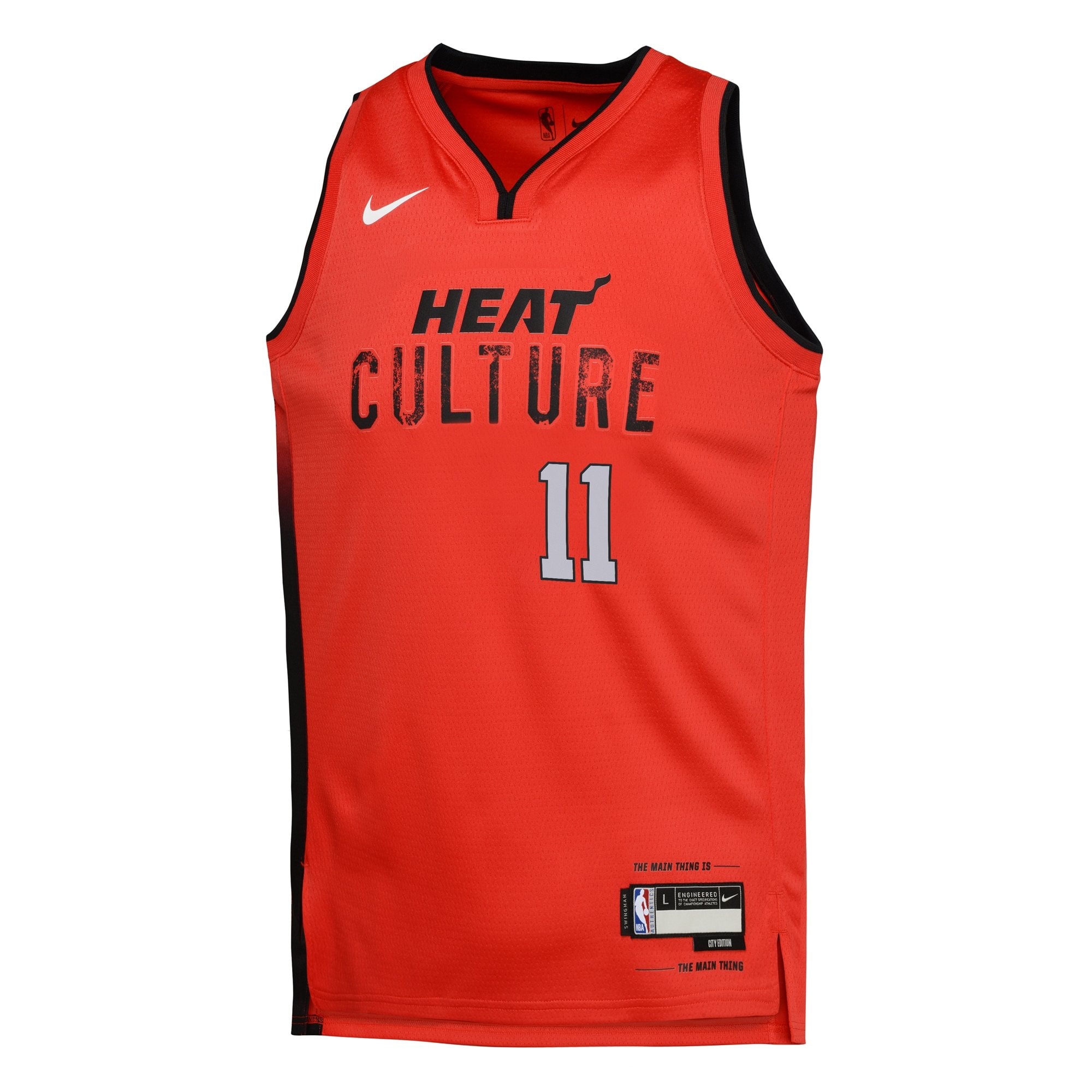 Miami Heat City Edition Swingman Jersey 2024 Red Jaime Jaquez Jr Youth