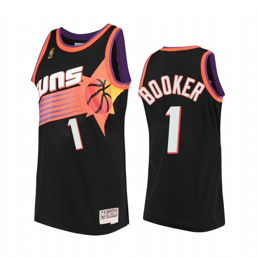 Devin Booker 1 Basketball Team Hardwood Classics Jersey Black