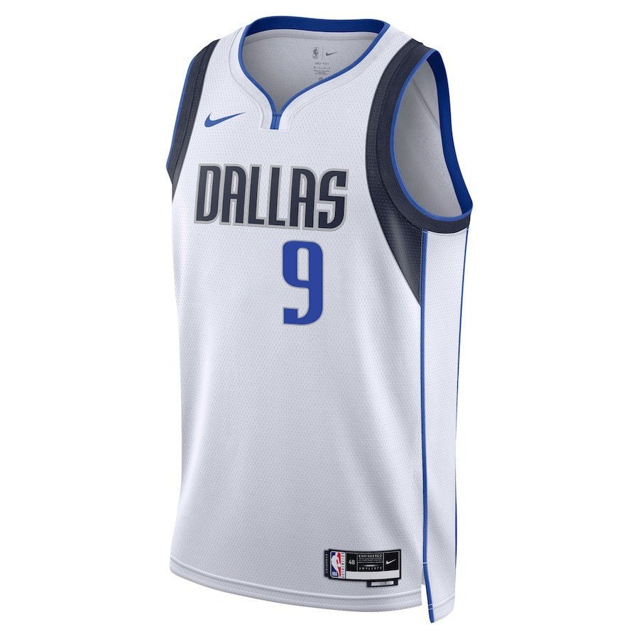 A.J. Lawson 9 Dallas Mavericks 2024 Finals Patch Swingman Jersey Association Edition White