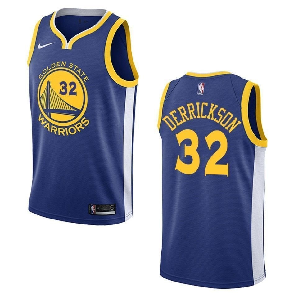 Men's Basketball Team 32 Marcus Derrickson Icon Swingman Jersey - Blue