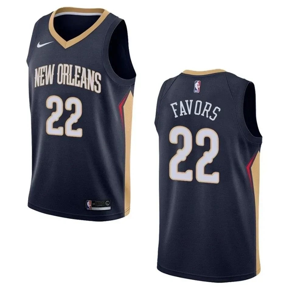Men's New Orleans Pelicans Derrick Favors #22 Icon Swingman Jersey Navy
