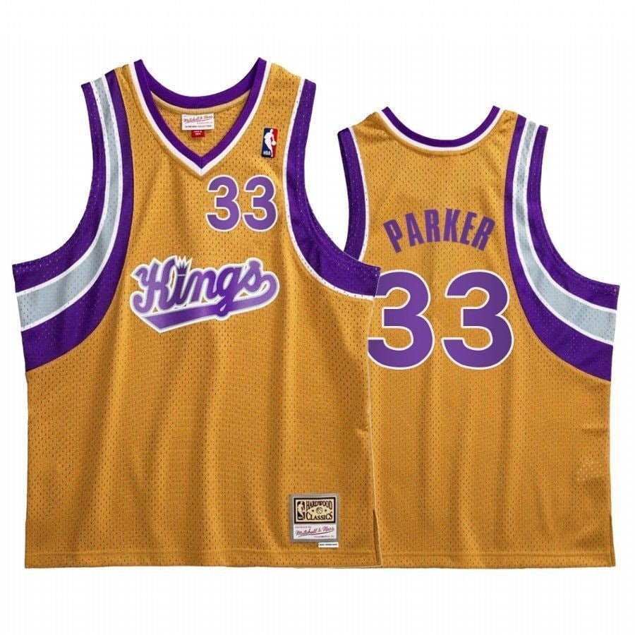 Men's Jabari Parker #33 Sacramento Kings Gold Hardwood Classics Jersey