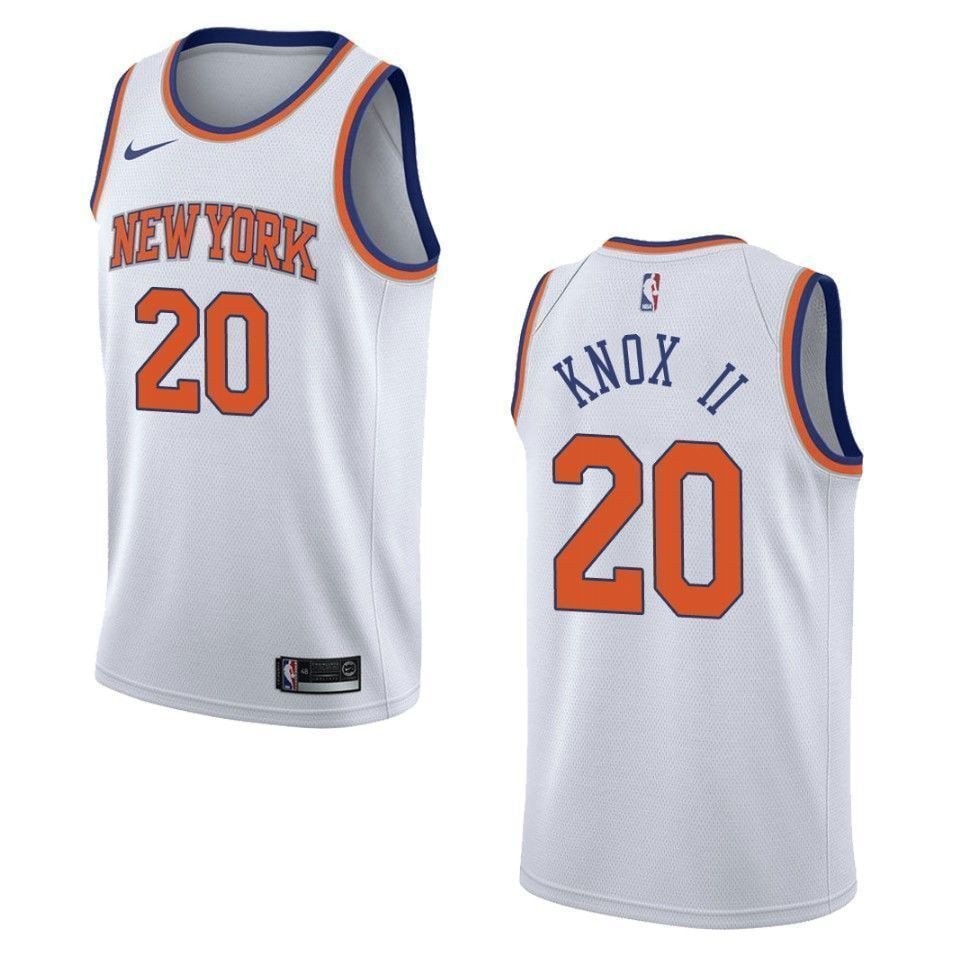 Men's New York Knicks Kevin Knox II #20 Association Swingman Jersey White