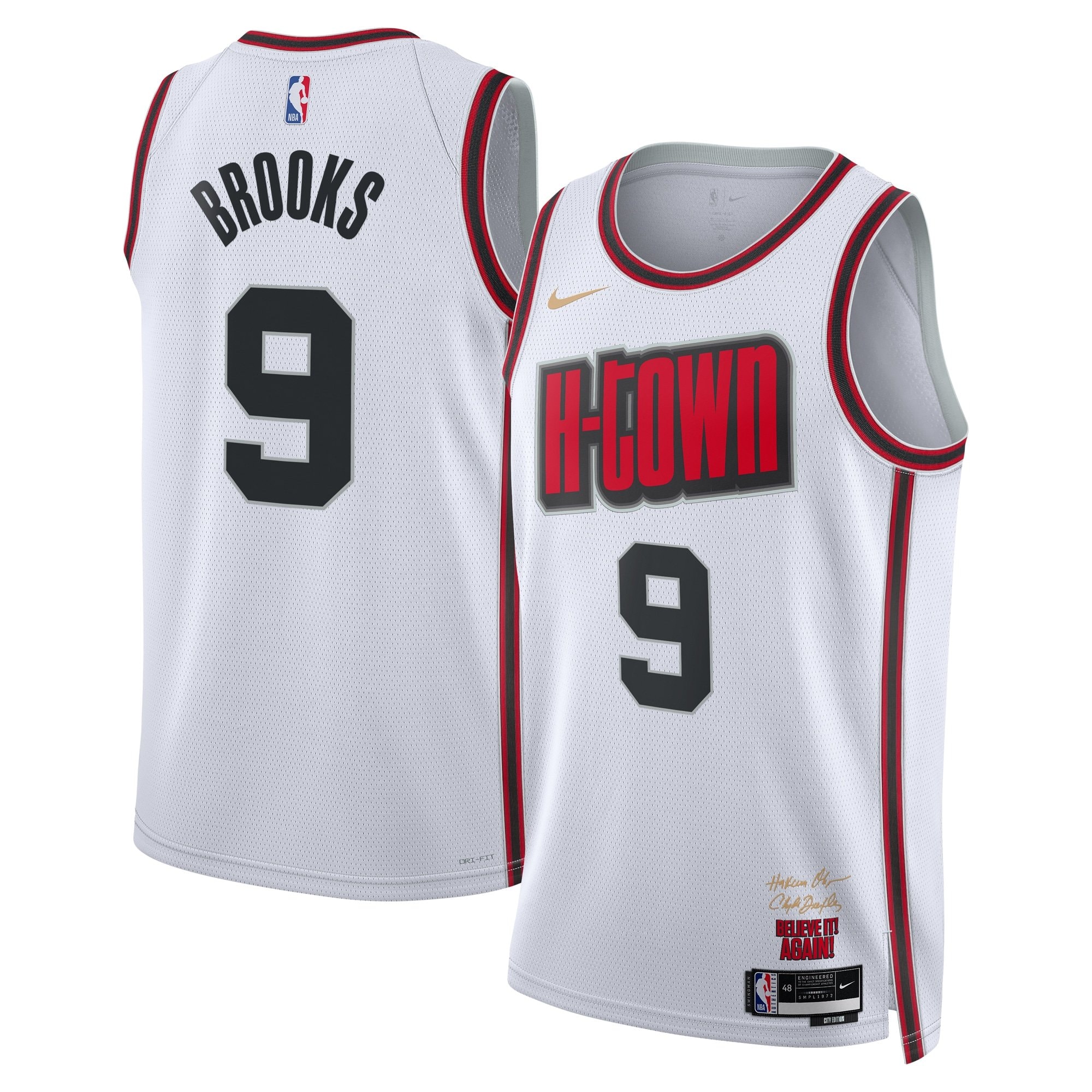 Houston Rockets 2024 City Edition Swingman Jersey Dillon Brooks White Unisex