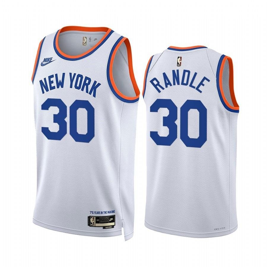 Basketball Team Julius Randle 30 White Year Zero Classic Edition Jersey - Men Jersey