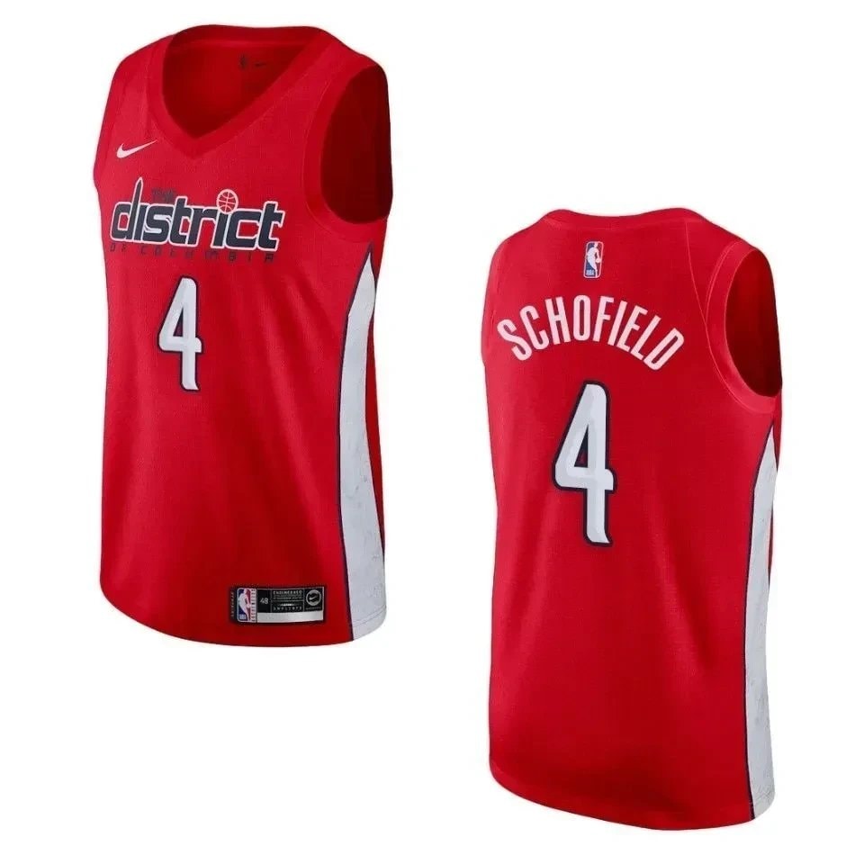 Men's Washington Wizards Admiral Schofield Red Swingman Jersey S-3XL