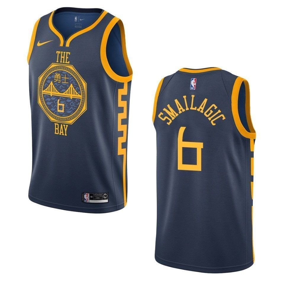 Men's Basketball Team 6 Alen Smailagic City Swingman Jersey - Navy