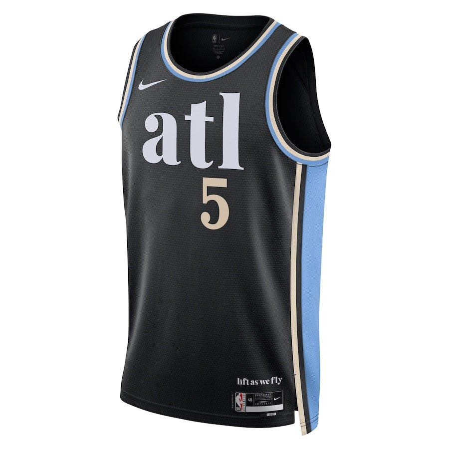 Dejounte Murray 5 Atlanta Hawks 2023/24 City Edition Swingman Jersey Black Unisex