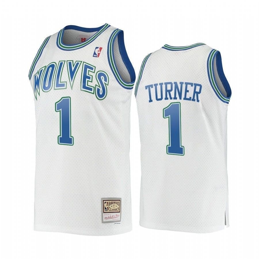 Men's Anthony Edwards 1 Basketball Team Hardwood Classics Jersey White