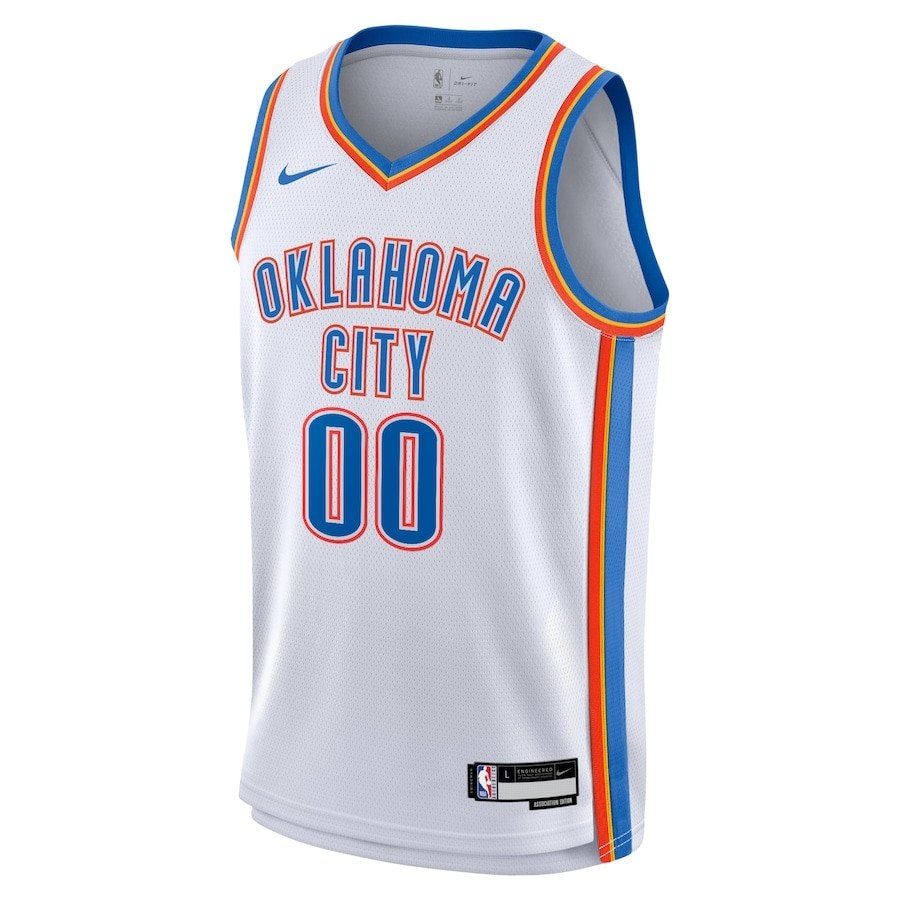 Oklahoma City Thunder 2023/24 Association Swingman Custom Jersey White Unisex