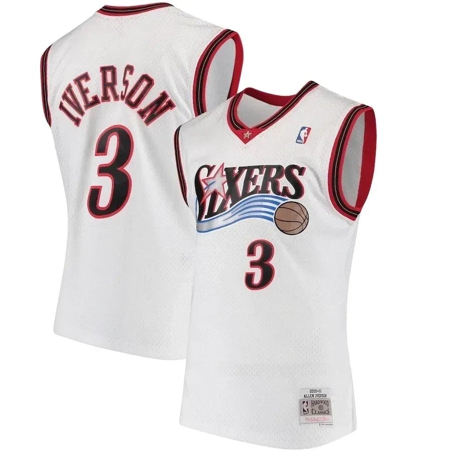 Allen Iverson Basketball Team Mitchell & Ness 2000-01 Hardwood Classics Swingman Jersey - White
