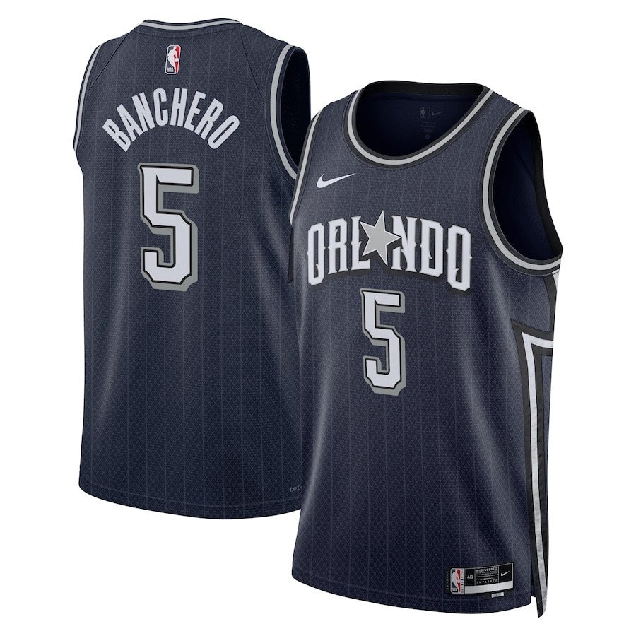 Paolo Banchero 5 Orlando Magic 2023/24 City Edition Swingman Jersey Navy