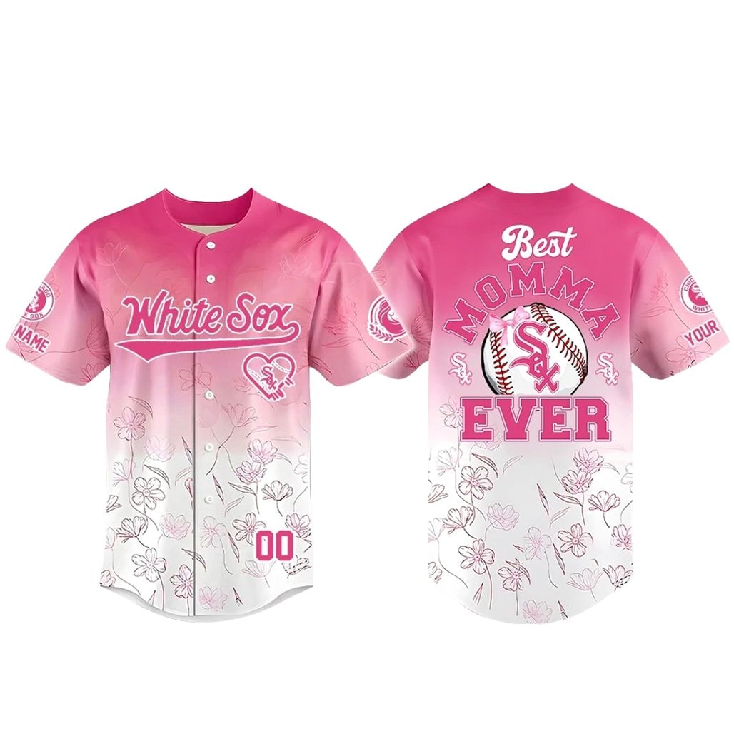 Custom Name and Number Baseball Team Happy Mother’s Day 2026 Pink Baseball Jersey