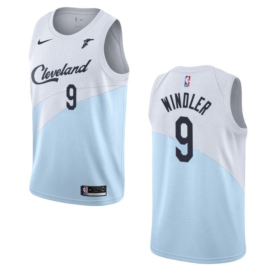 Men's Cleveland Cavaliers 9 Dylan Windler Swingman Jersey Blue Multicolor Sizes S-3XL