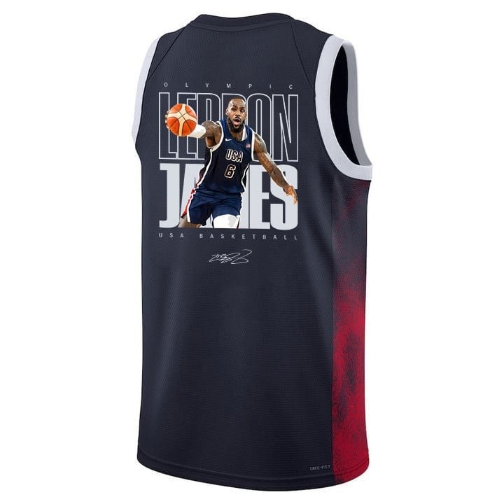 LeBron James King James USA Basketball 2024 Swingman Jersey Navy Multicolor Unisex