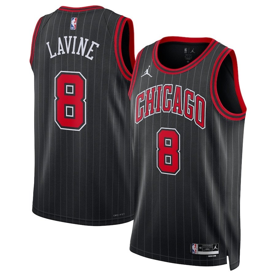 Zach LaVine 8 Chicago Bulls Unisex Swingman Jersey Statement Edition Black