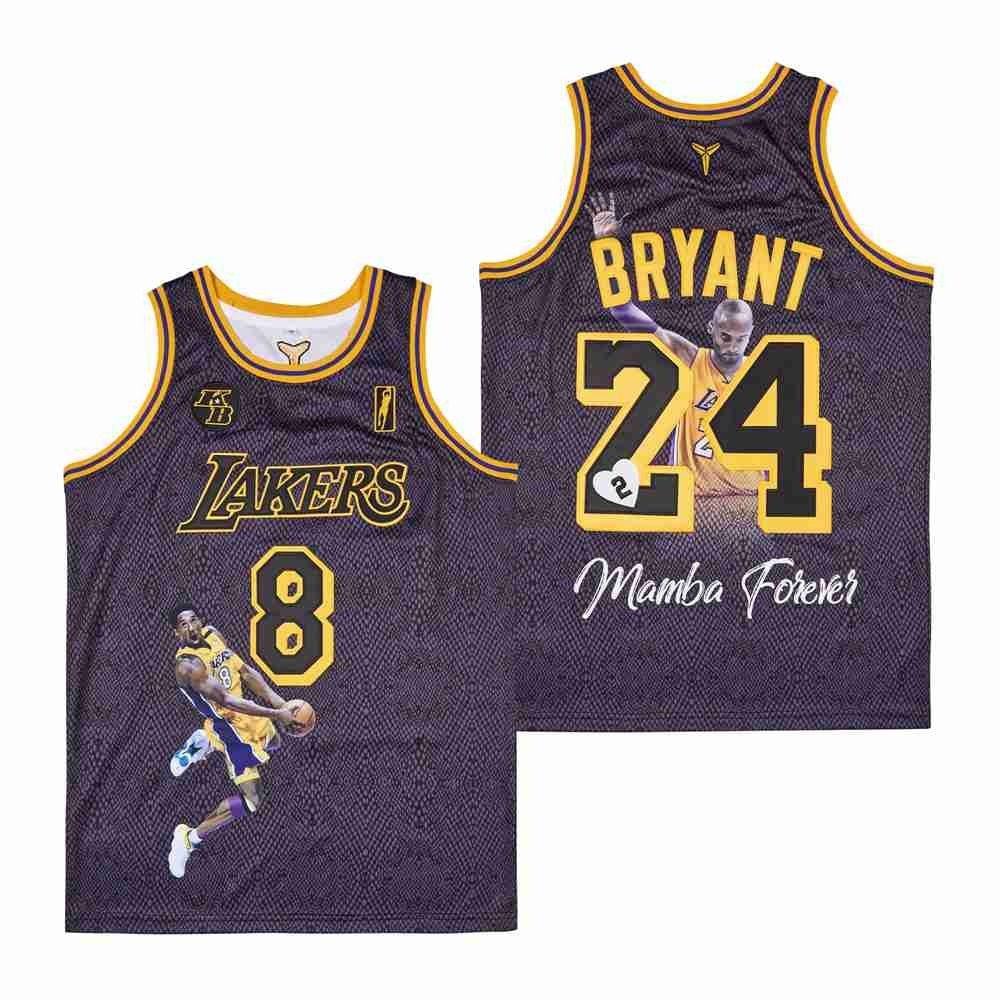 Kobe Bryant 24 Los Angeles Lakers Mamba Mentality Swingman Jersey Purple
