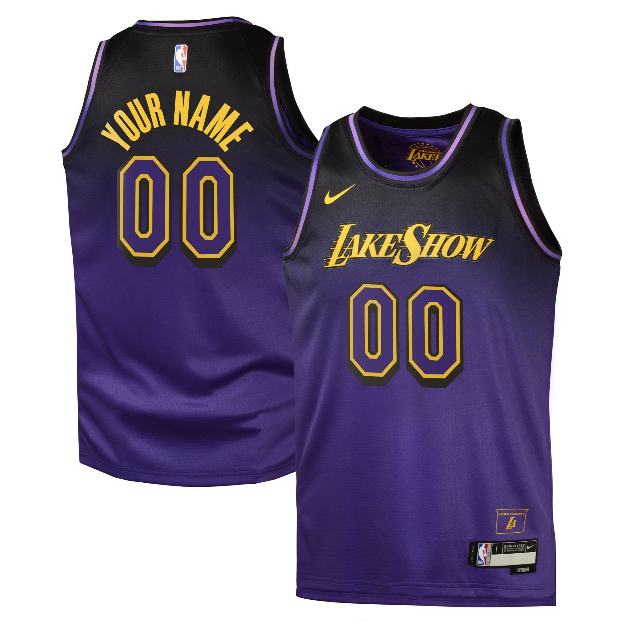 Los Angeles Lakers City Edition Swingman Jersey 2024 Custom Youth Multicolor