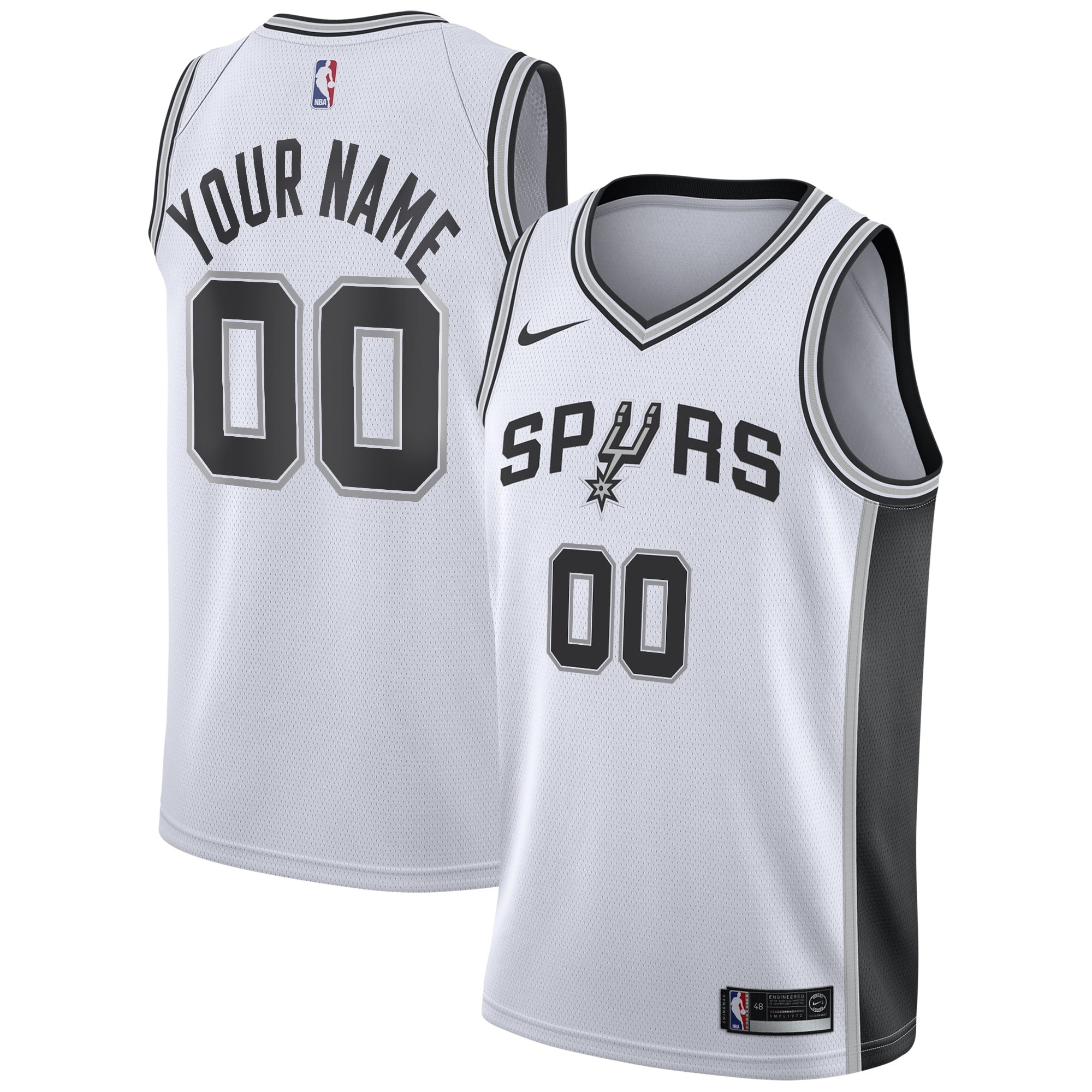 San Antonio Spurs Association Swingman Custom Jersey Youth Multicolor Sizes S-3XL