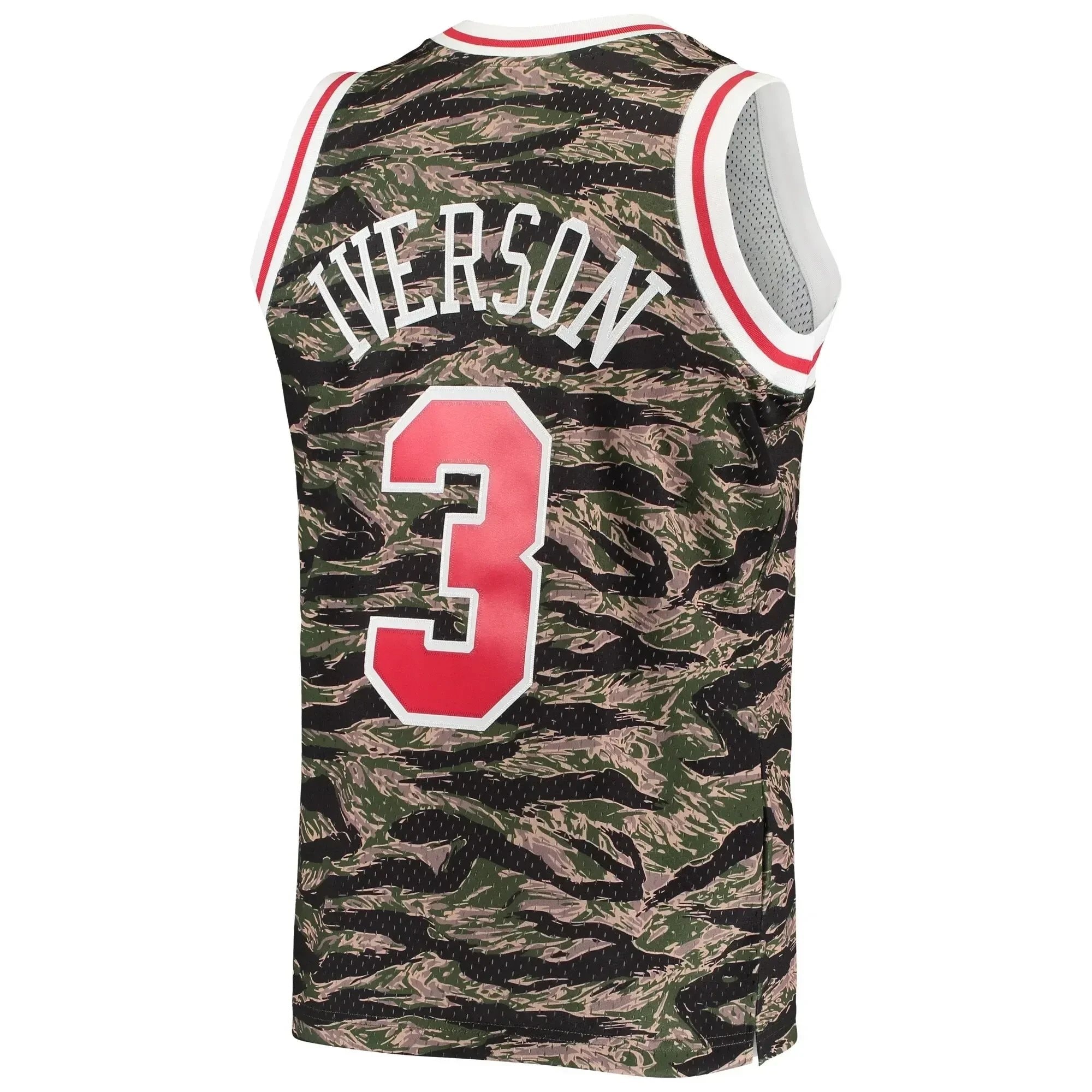 Allen Iverson Philadelphia 76ers Mitchell Ness Hardwood Classics Tiger Swingman Jersey - Camo