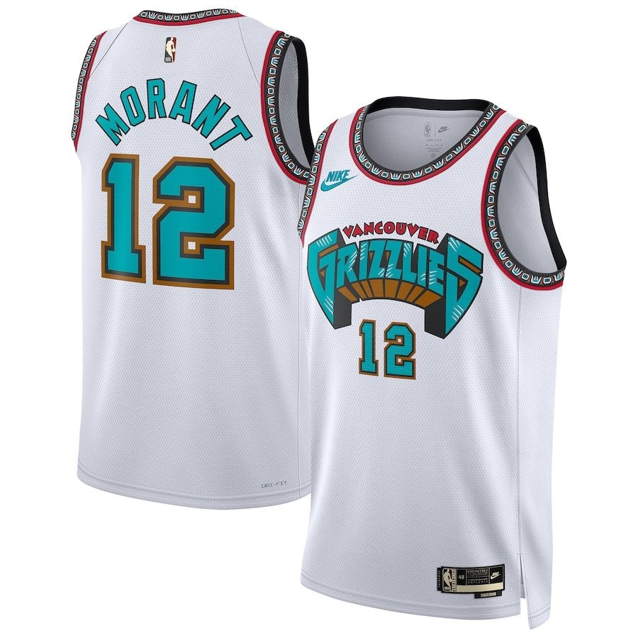 Ja Morant 12 Memphis Grizzlies Unisex 2024/25 Swingman Jersey White Classic Edition