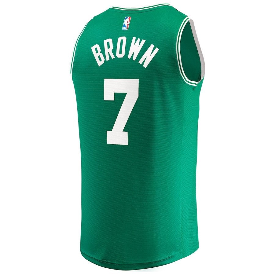 Jaylen Brown 7 Boston Celtics 2024 Finals Champions Jersey Kelly Green Icon Edition