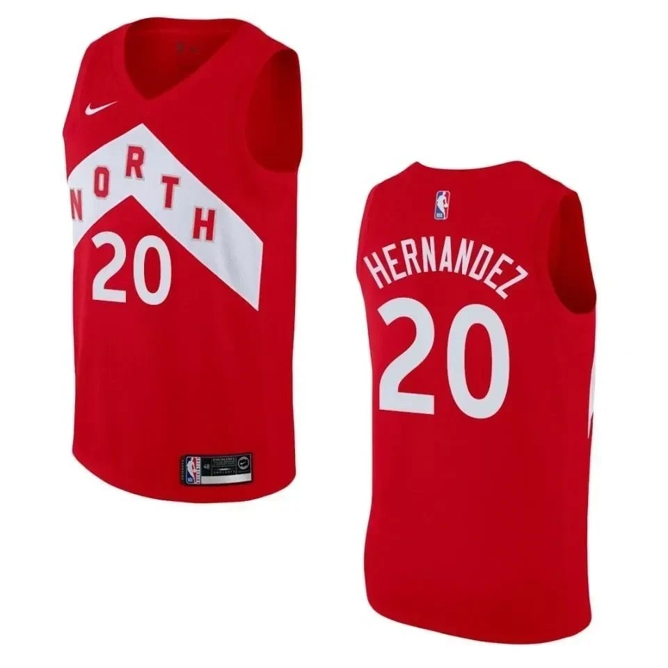 Men's Toronto Raptors Dewan Hernandez #20 Earned Swingman Jersey Red