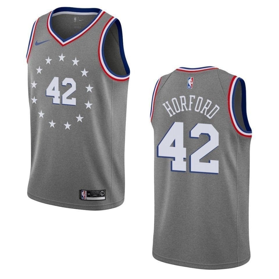 Men's Philadelphia 76ers 42 Al Horford City Swingman Jersey Gray