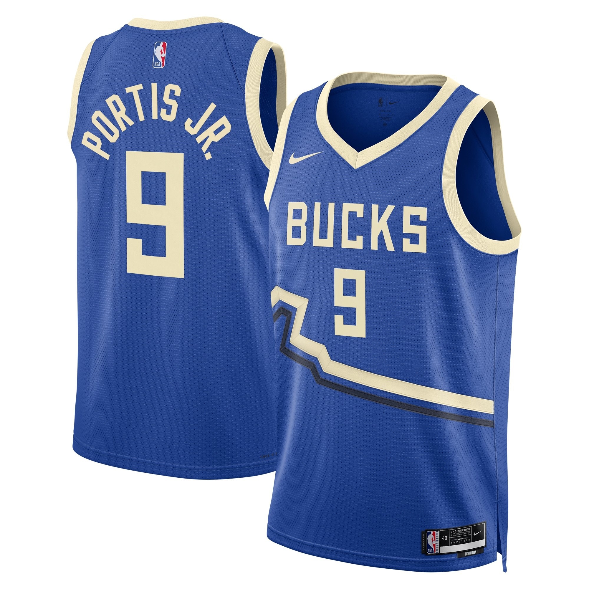 Milwaukee Bucks City Edition Swingman Jersey 2024 Royal Bobby Portis Jr Unisex