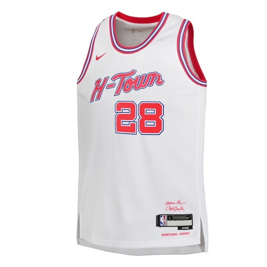 Alperen Sengun 28 Houston Rockets 2023/24 City Edition Swingman Youth Jersey White