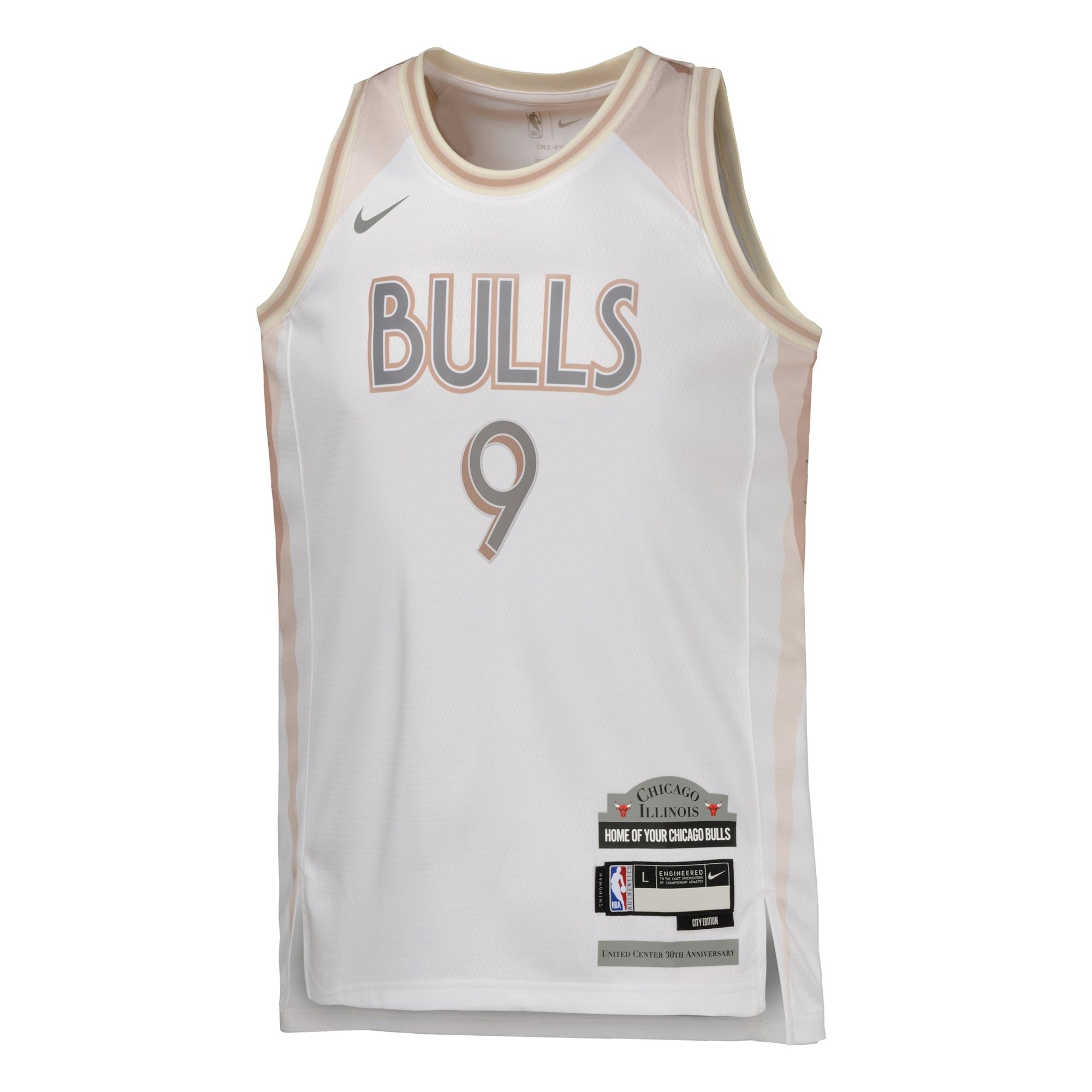 Chicago Bulls 2024 City Edition Swingman Jersey White Nikola Vucevic Youth