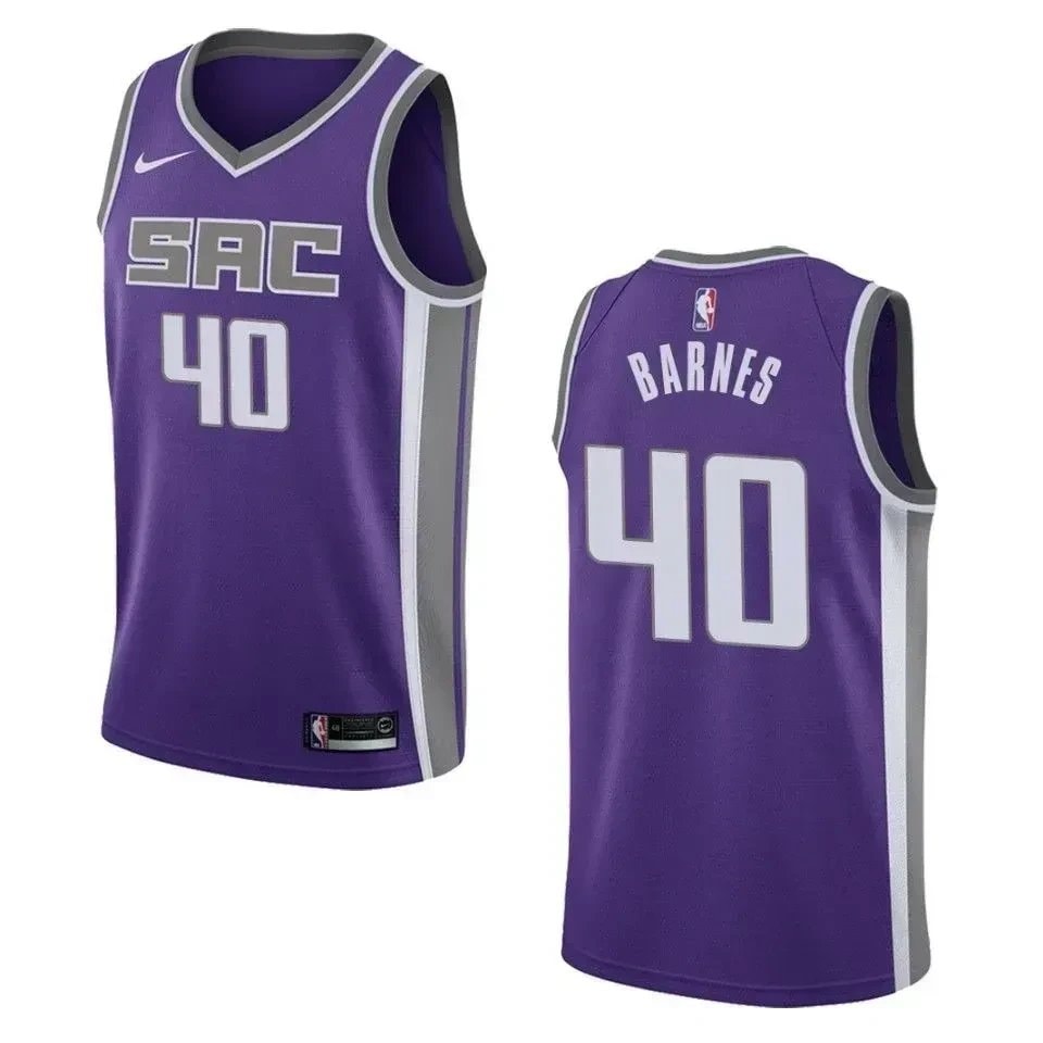 Men's Sacramento Kings Harrison Barnes 40 Icon Swingman Jersey Purple